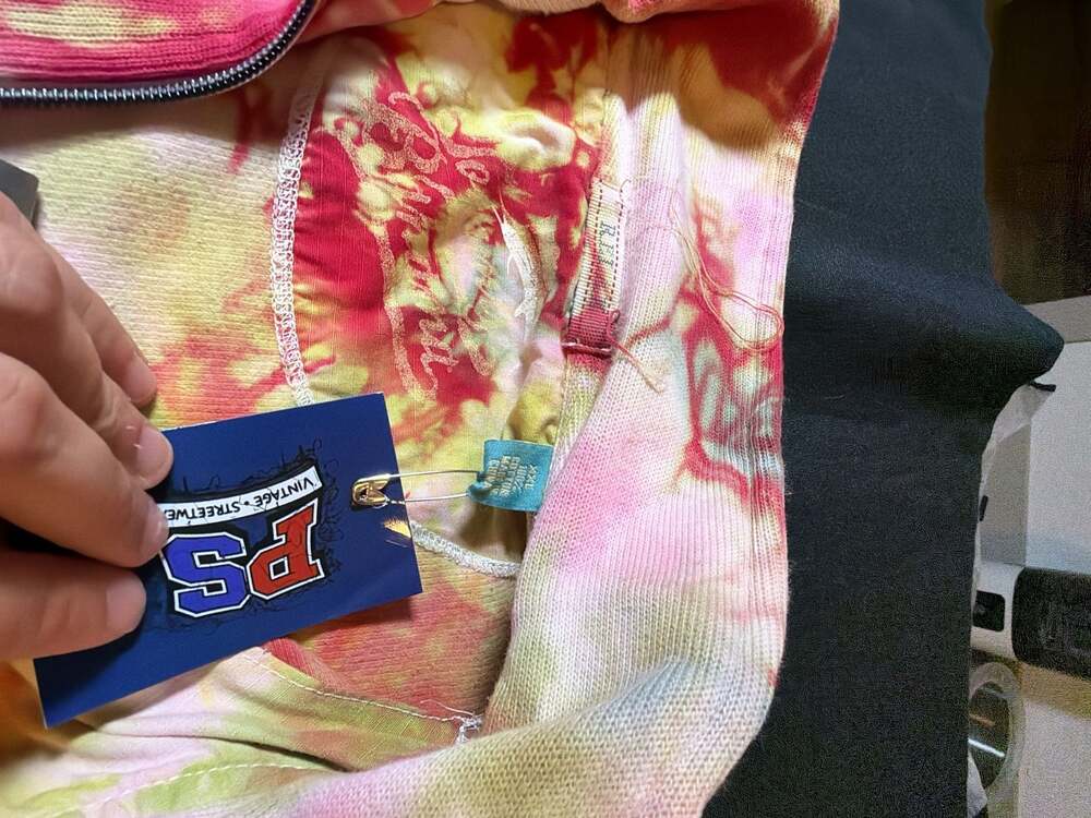 Tommy Bahama Custom Ice-Dyed Tie Dye 1/4 Zip Sweatshirt Pullover - Picture 6 of 10